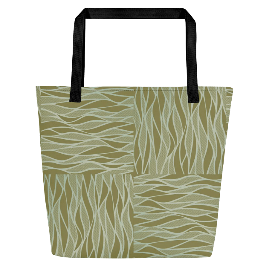 Big tote bag with pocket olive color  textures product image (3)