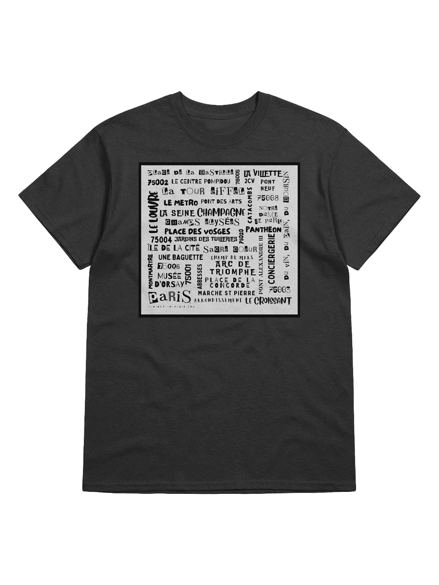 PARIS WORDS - BLACK T-SHIRT product image (3)