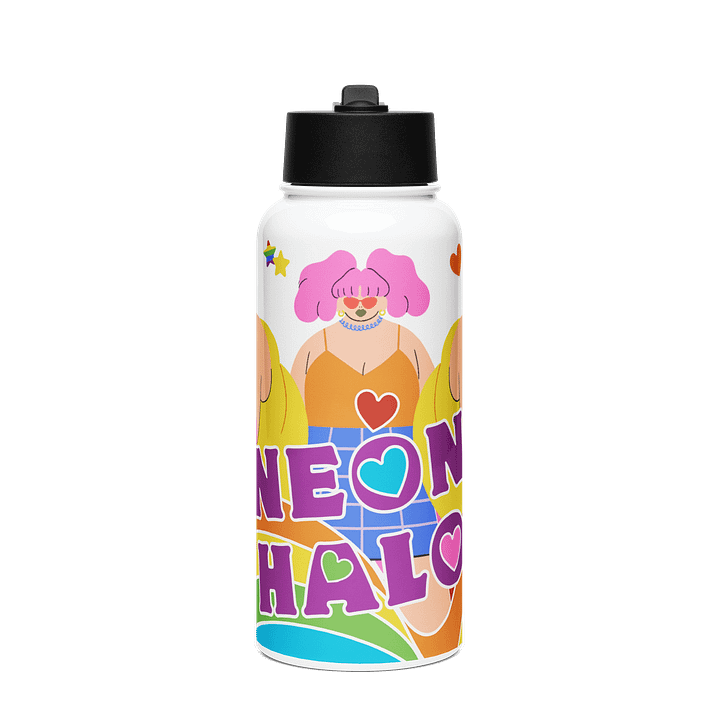 Neon Halo 32 oz Stainless Steel with Straw Lid product image (1)