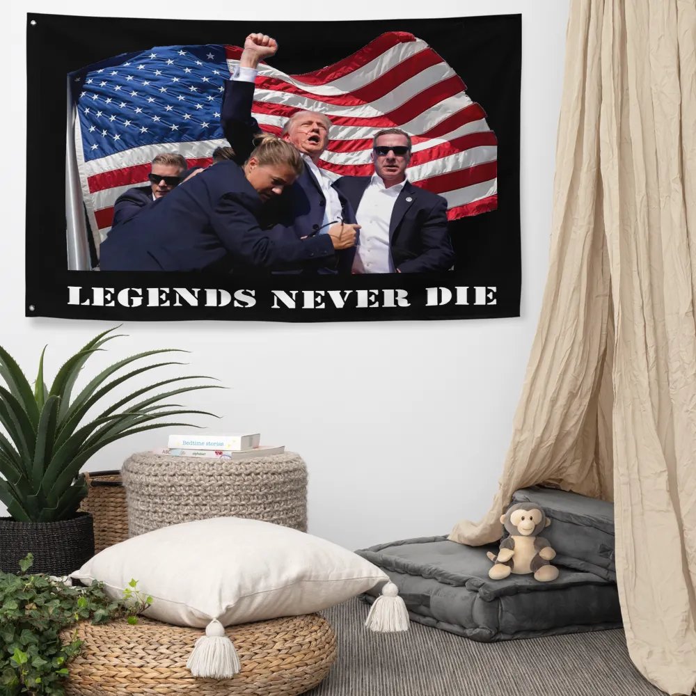 Trump 2024 Legends Never Die Flag product image (5)