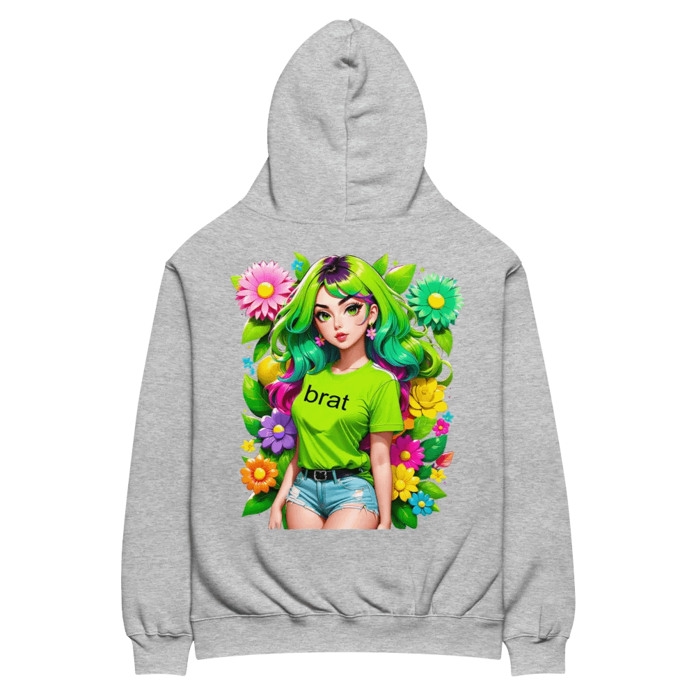 Brat - Premium Hoodie (Athletic Heather) Brat Life - v4 (Back Printed Design) product image (3)