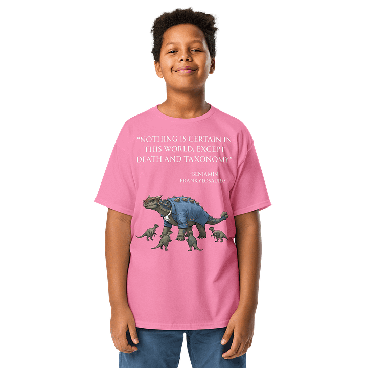 Benjamin Frankylosaurus - Death and Taxonomy Funny Historical Dino Shirt product image (6)
