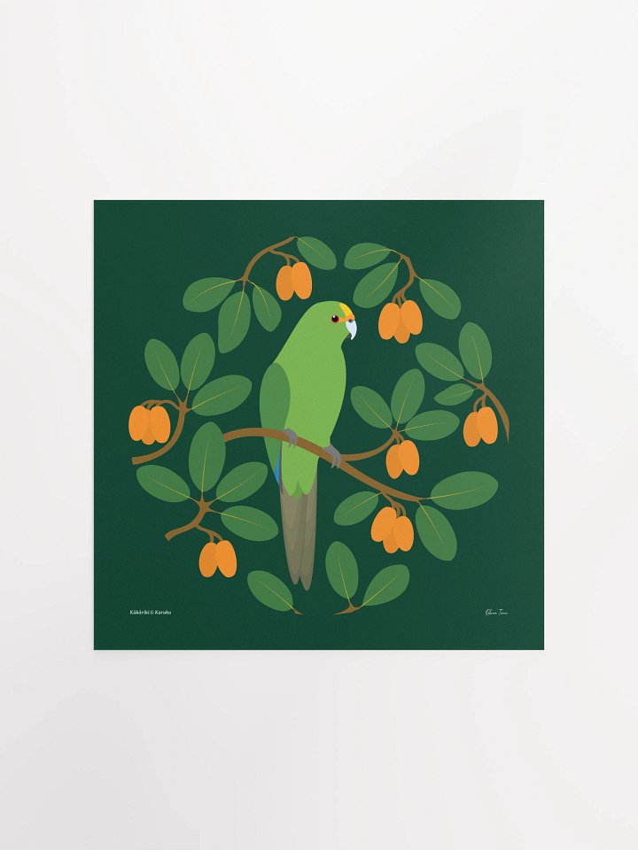Kākāriki in Karaka Unframed Wall Art product image (4)
