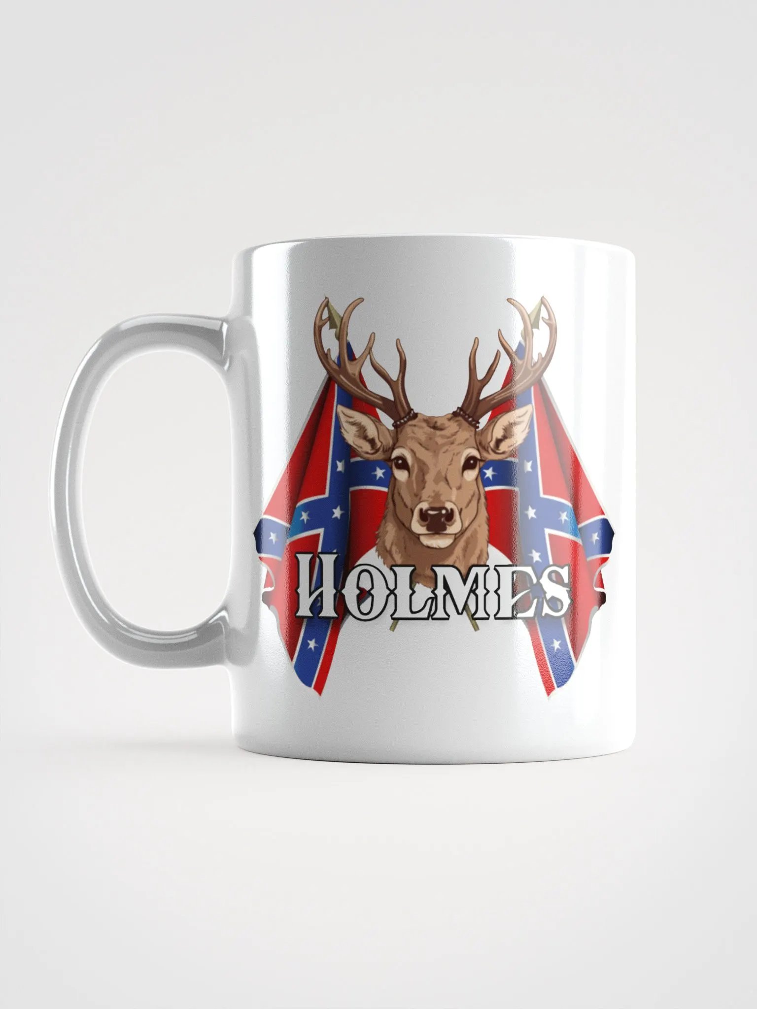 "Holmes" Rebel Redneck Deer - White Mug product image (2)