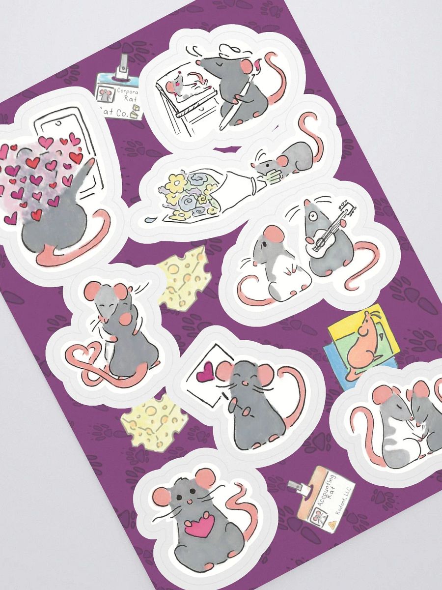 Rats in Love Sticker Sheet product image (1)