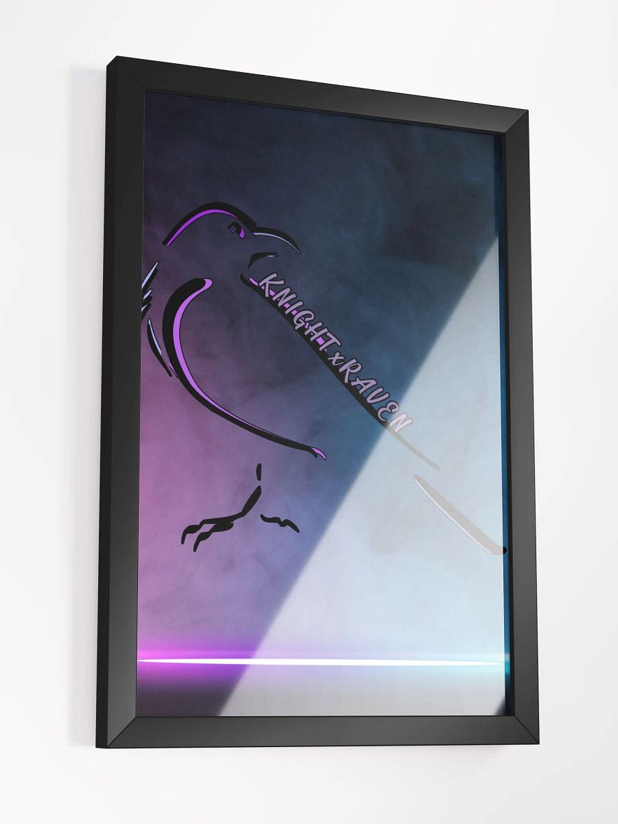 Neon Raven Emblem Framed Poster product image (10)