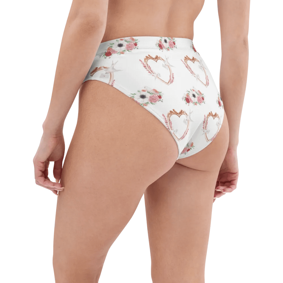 Watercolour Floral Pattern High Waisted Bikini Bottom - V2 product image (1)