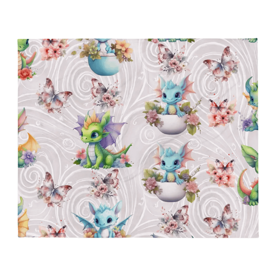 Baby Dragon Party Throw Blanket product image (13)