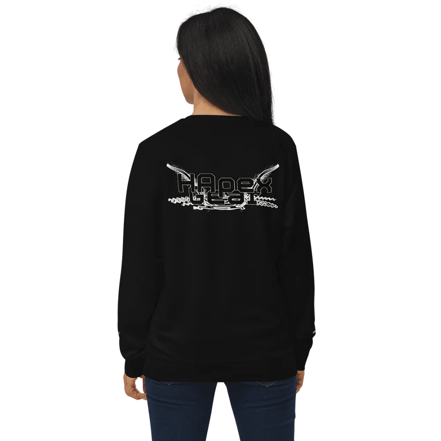 Unisex Organic Sweatshirt - Black HApex Gear Black Logo product image (4)