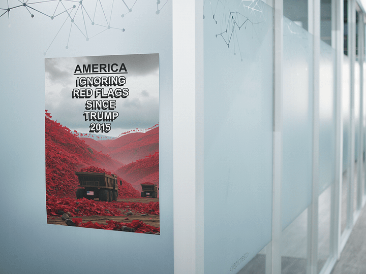 Trump's Red Flags Dump Ground Poster product image (2)