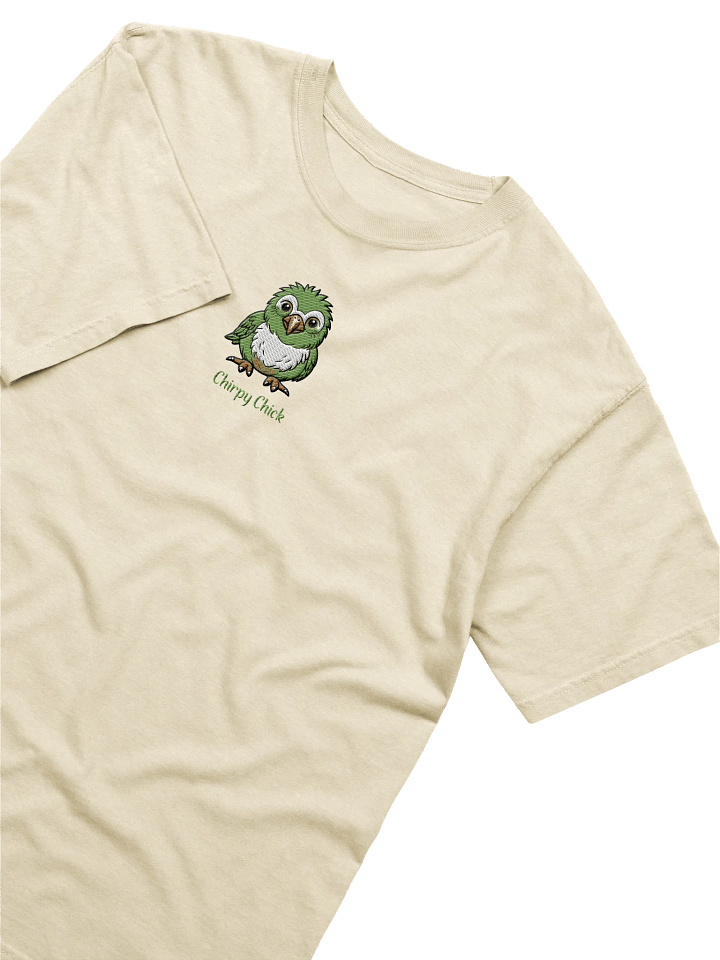 Chirpy Chick Embroidered T-Shirt, Cute Bird Lover Shirt, Funny Animal Aesthetic, Nature Gift, Birthday Gift For Her product image (2)