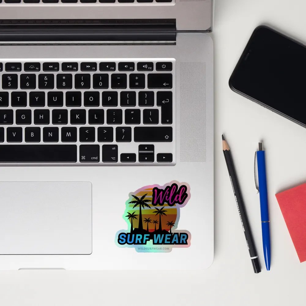 Wild Surf Wear Holographic Sticker product image (3)