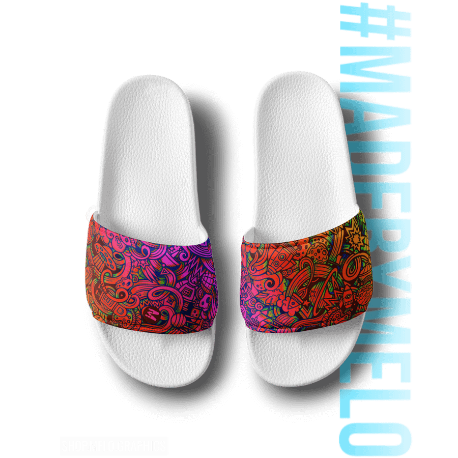 Rainbow Space Scribble - Women's Slides | #MADEBYMELO product image (3)