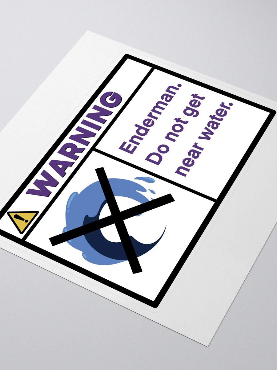WARNING: Enderman Sticker product image (3)