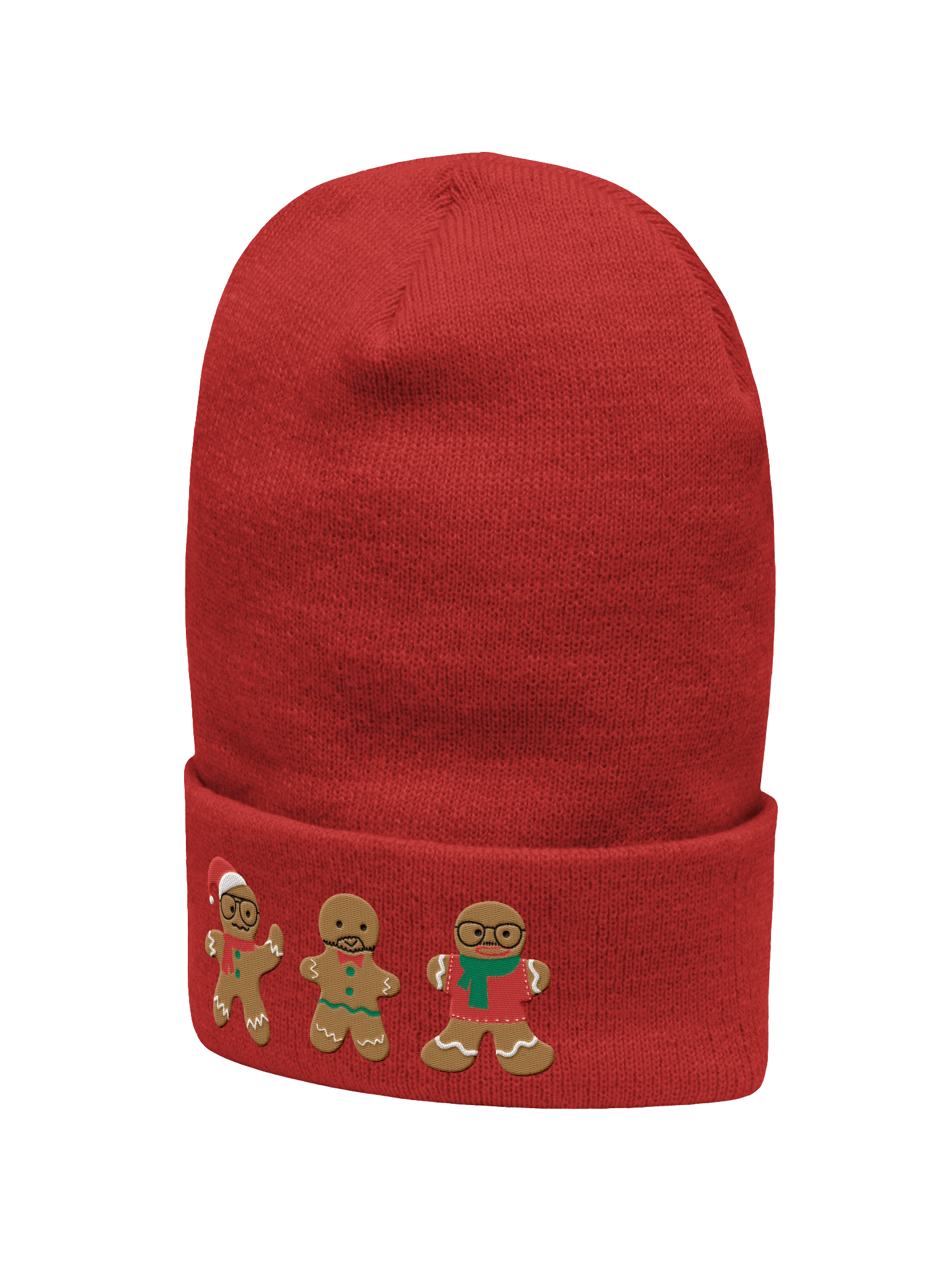 Embroidered Gingerbread Cuffed Beanie (5 Colors) product image (23)