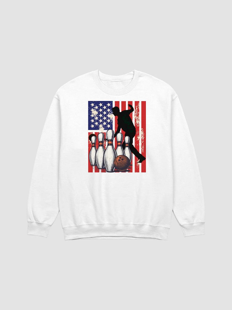 Flag American Bowling Stars & Strikes Silhouette Sweatshirt product image (23)