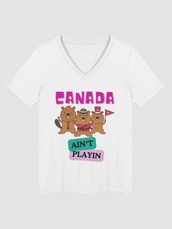 Canadian Critter Trio Women's V-Neck Tee product image (17)
