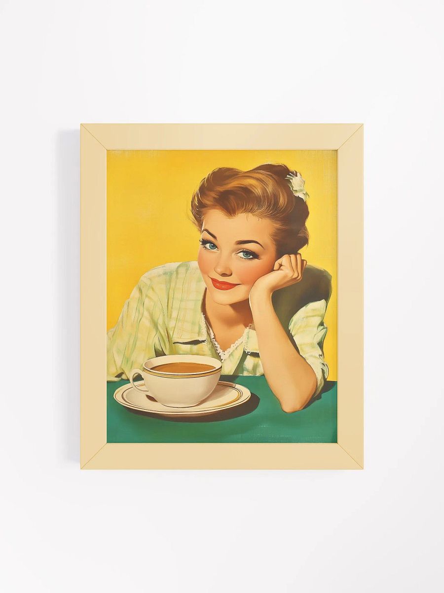 Morning Brew Framed Retro Poster - Nostalgic 1950s Coffee Print product image (64)