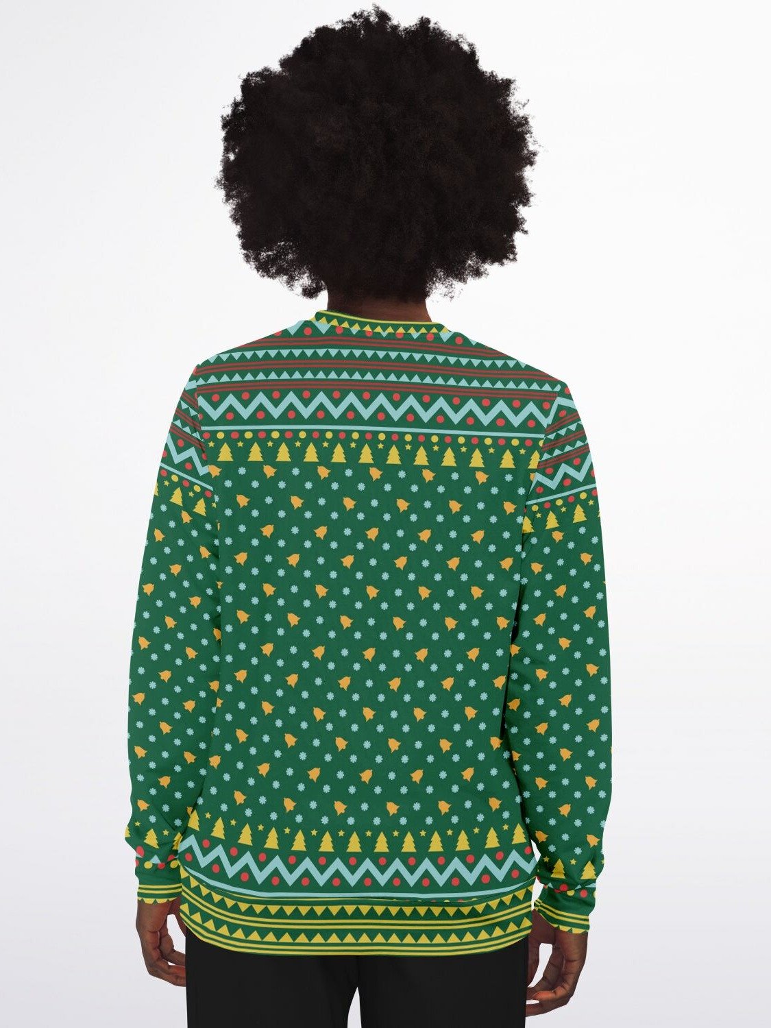 "Merry DeerMas" Ugly Christmas Sweater | Reindeer Holiday Sweatshirt | Festive Green Winter Party Outfit product image (2)