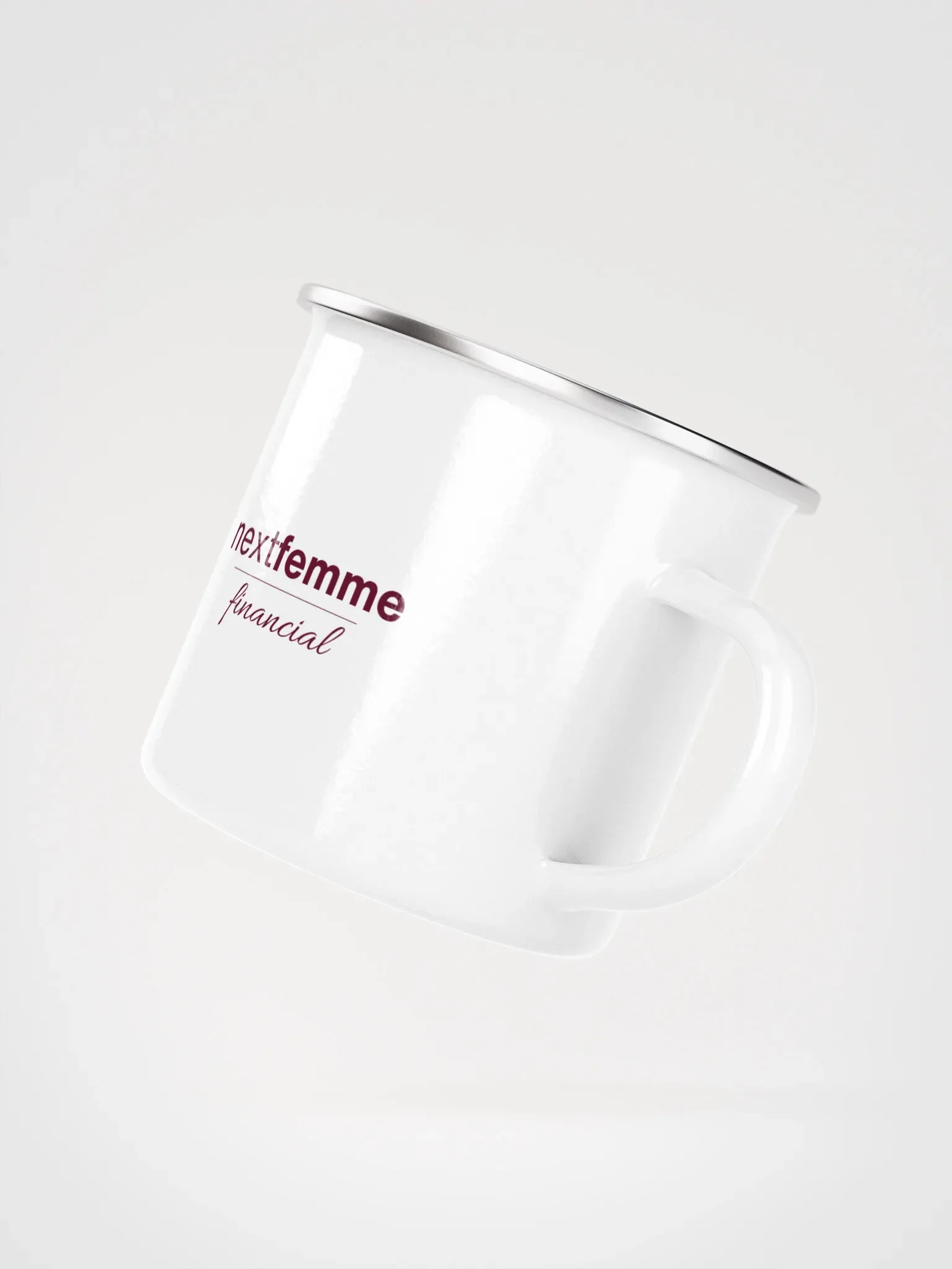 Wanderlust Enigma Enamel Mug with Maroon Logotype product image (3)