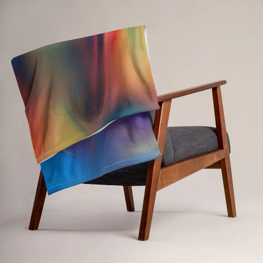 Rainbow Colorful Pattern Throw Blanket | Multicolor Blanket product image (4)