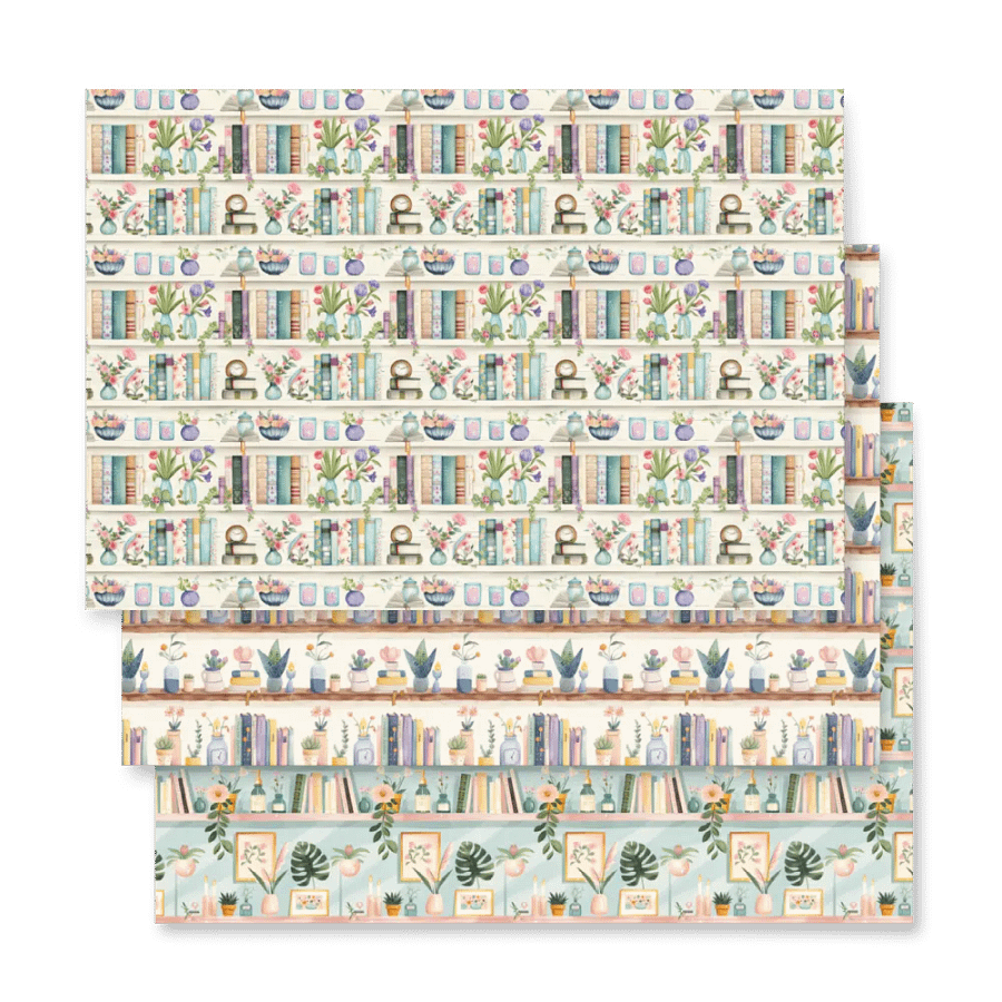 Papier Cadeau Bibliothèque Fleurie product image (10)
