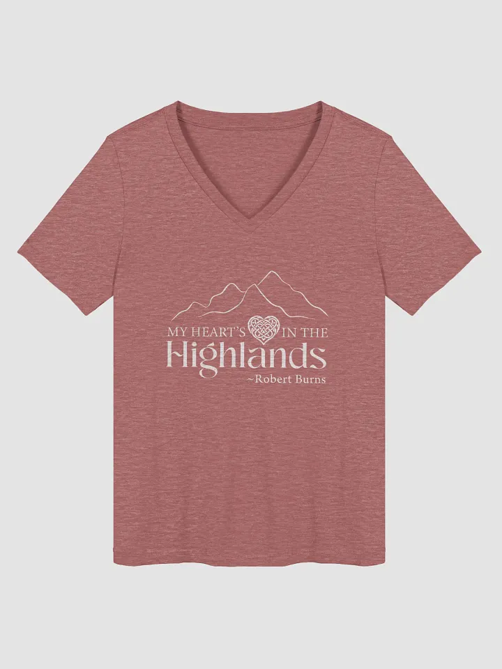 My Heart's in the Highlands Women's Relaxed Fit V-Neck Tee product image (1)