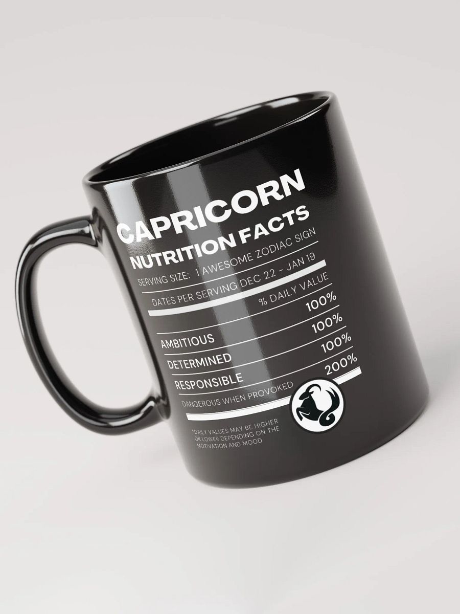 Capricorn Nutrition Facts Mug product image (4)