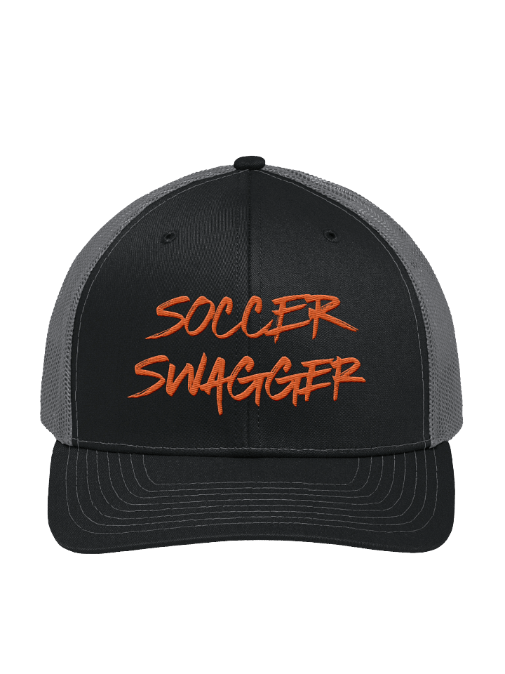 Orange Handwritten Soccer Swagger Trucker Hat product image (1)