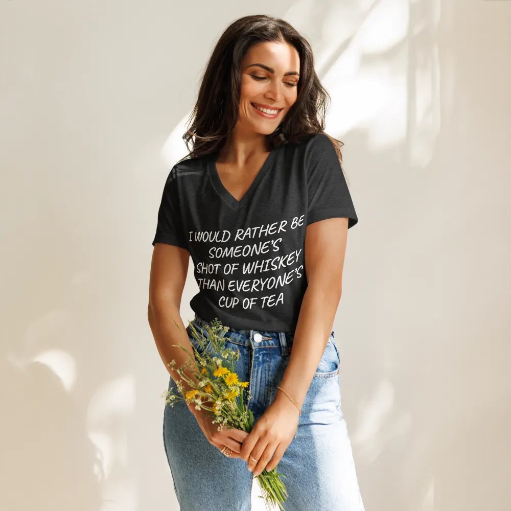 Whiskey Over Tea Women's V-Neck Tee product image (11)