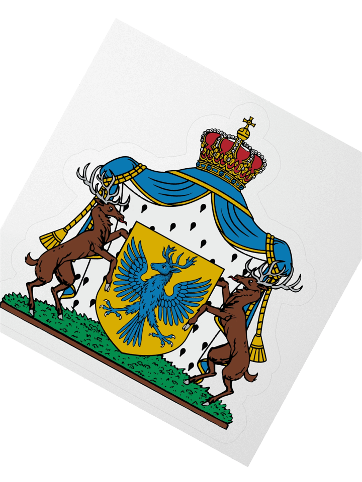 Flying Stag Coat of Arms Kiss Cut Sticker product image (2)