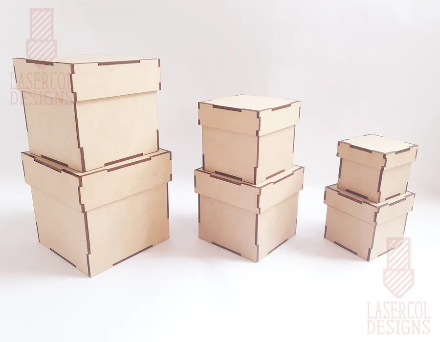 Boxes Set 1 (6 sizes) - Laser Cut Files product image (3)