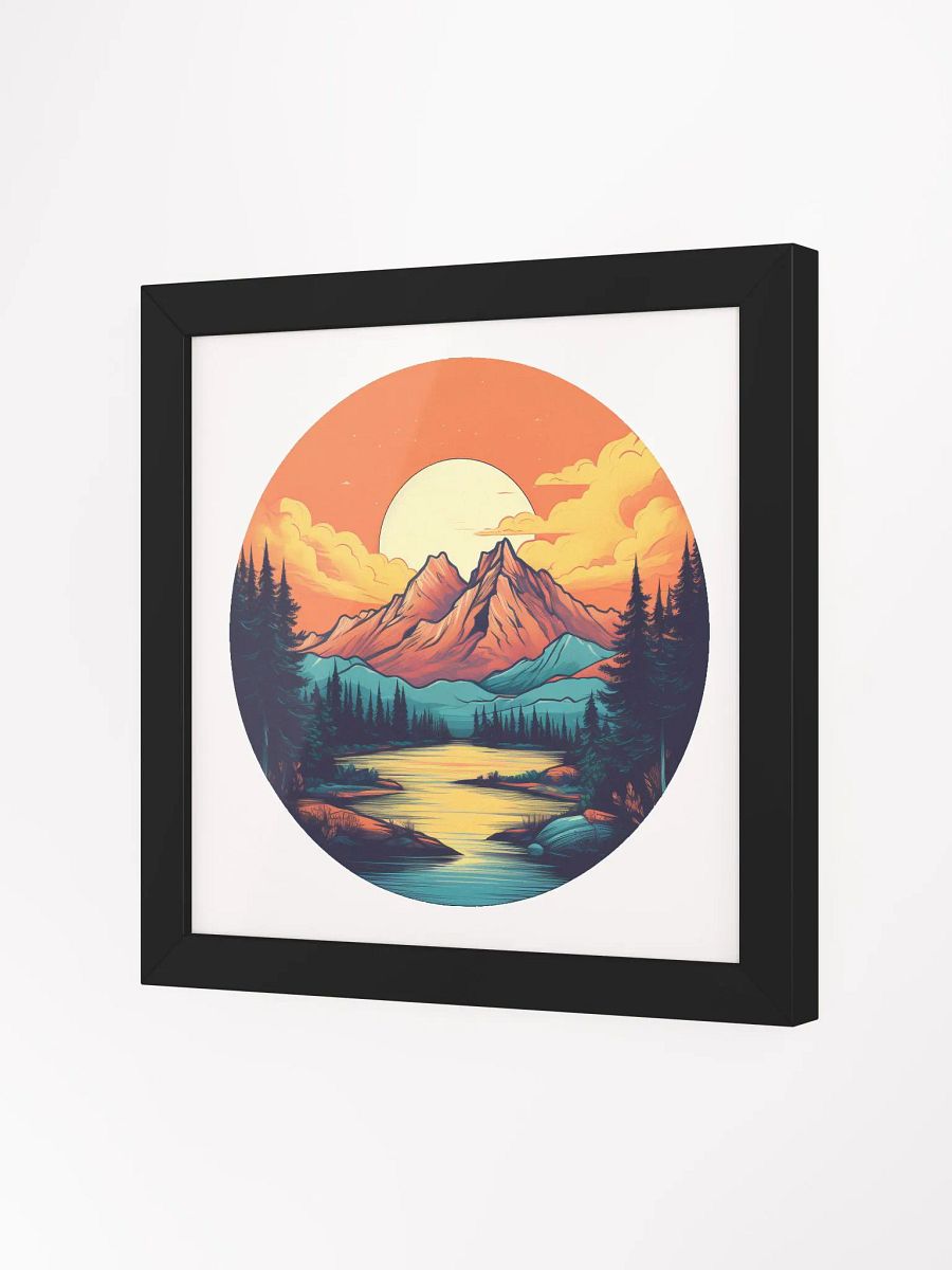 sunset mountains framed print product image (2)