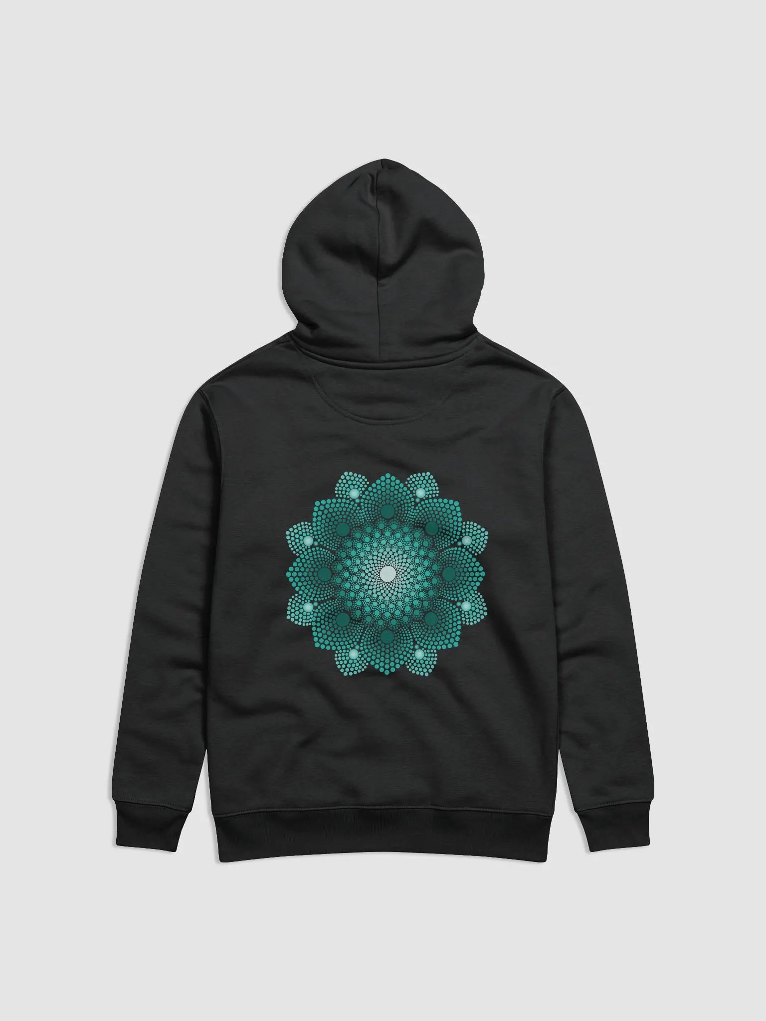 Turquoise Dot Mandala Unisex Eco Hoodie product image (3)