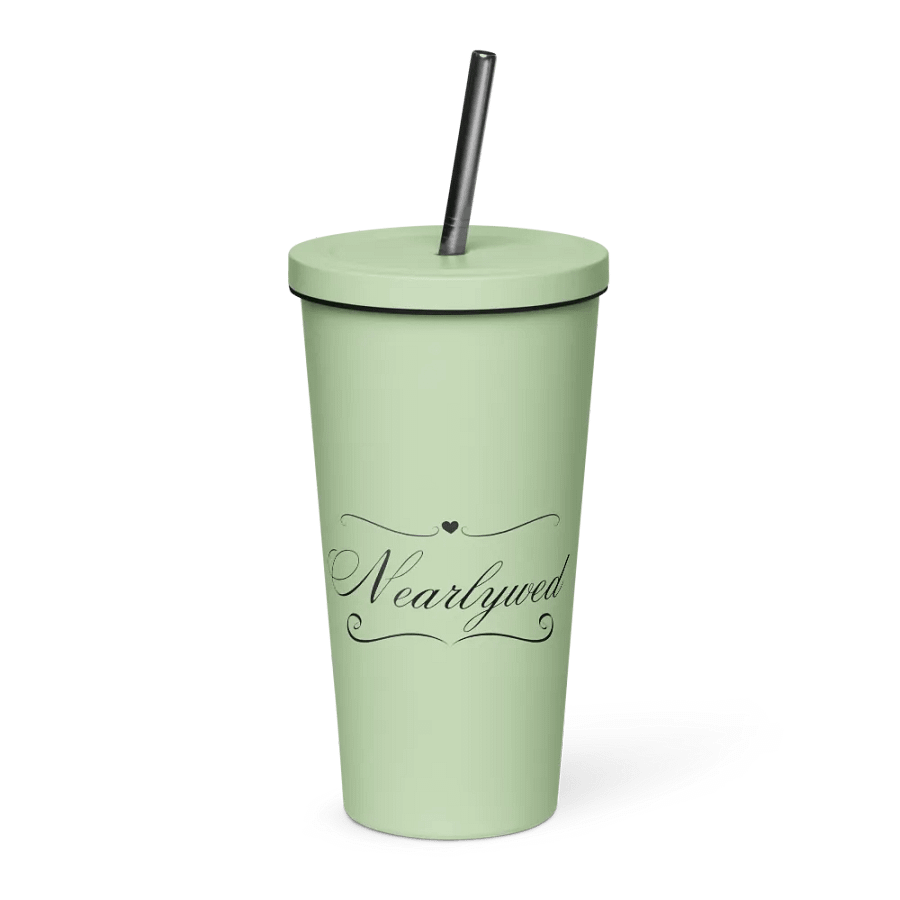 Tumbler with Straw - Nearlywed - Black Text product image (47)