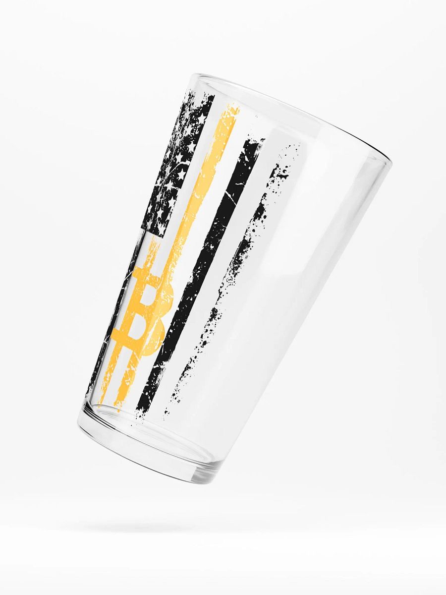 Bitcoin Flag Pint Glass product image (5)