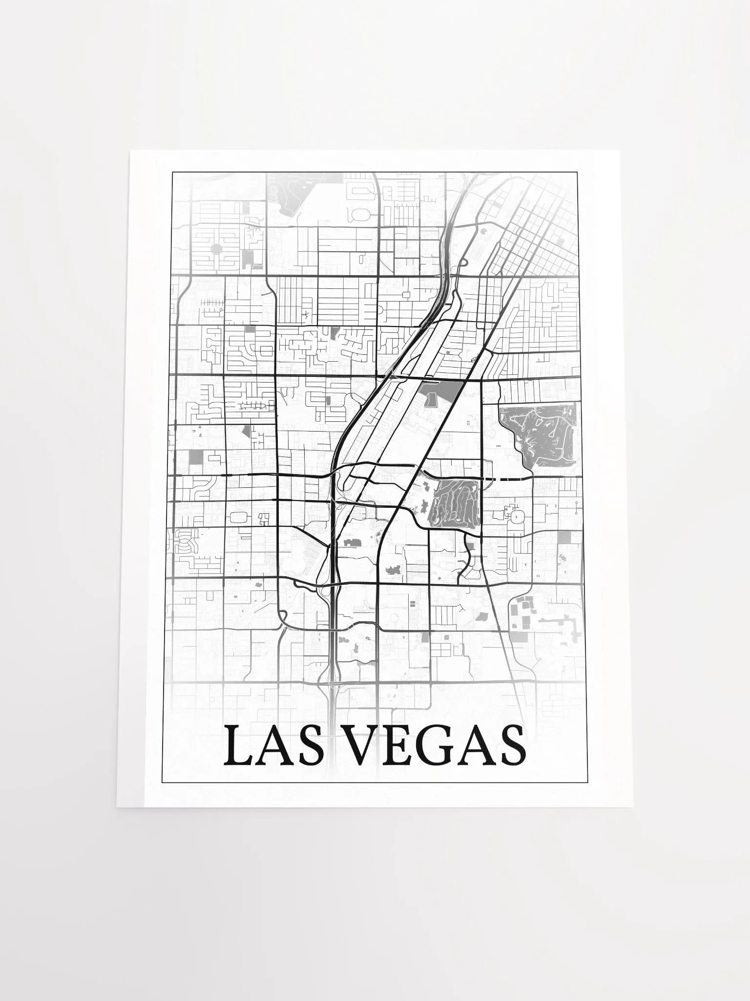 Las Vegas, Nevada, USA, city map print product image (18)