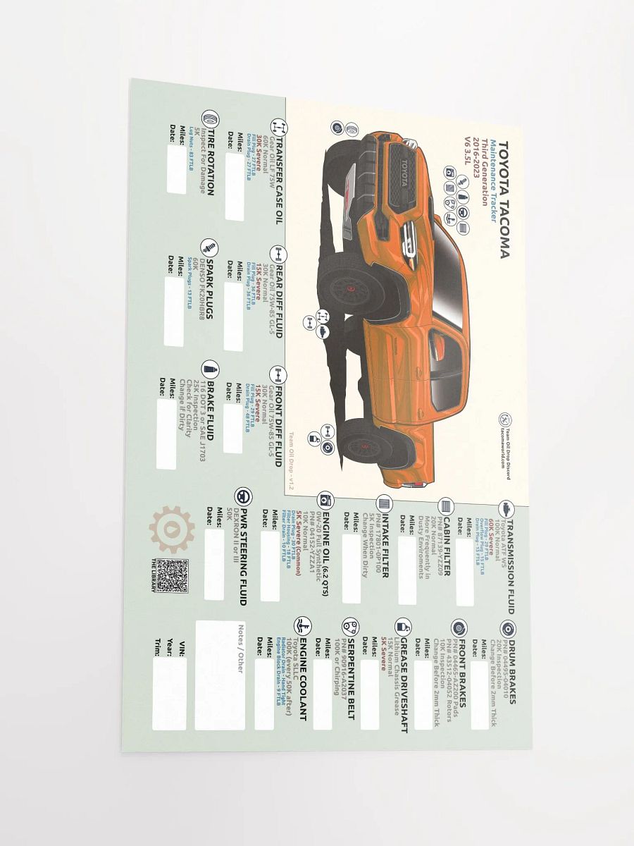 3RD GEN MAINTENANCE TRACKER V1.2 - Octane / Home Depot product image (3)