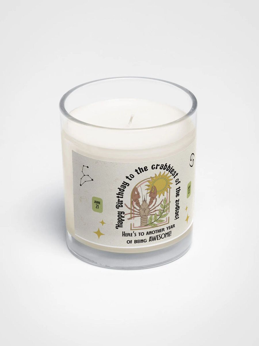 Zodiac Cancer Birthdate Candle Retro Design, Birth Month Birthday Gift product image (3)