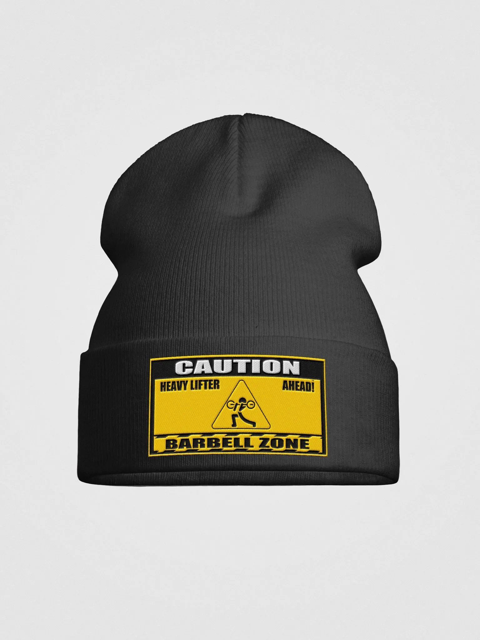 Caution Heavy Lifting Ahead Embroidered Beanie product image (1)
