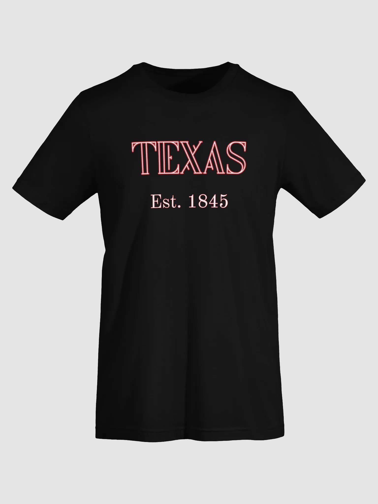 ❤️ TEXAS Est. 1845 Retro Tee with Red Outline | Bella+Canvas Unisex Shirt | Kompot Font product image (52)
