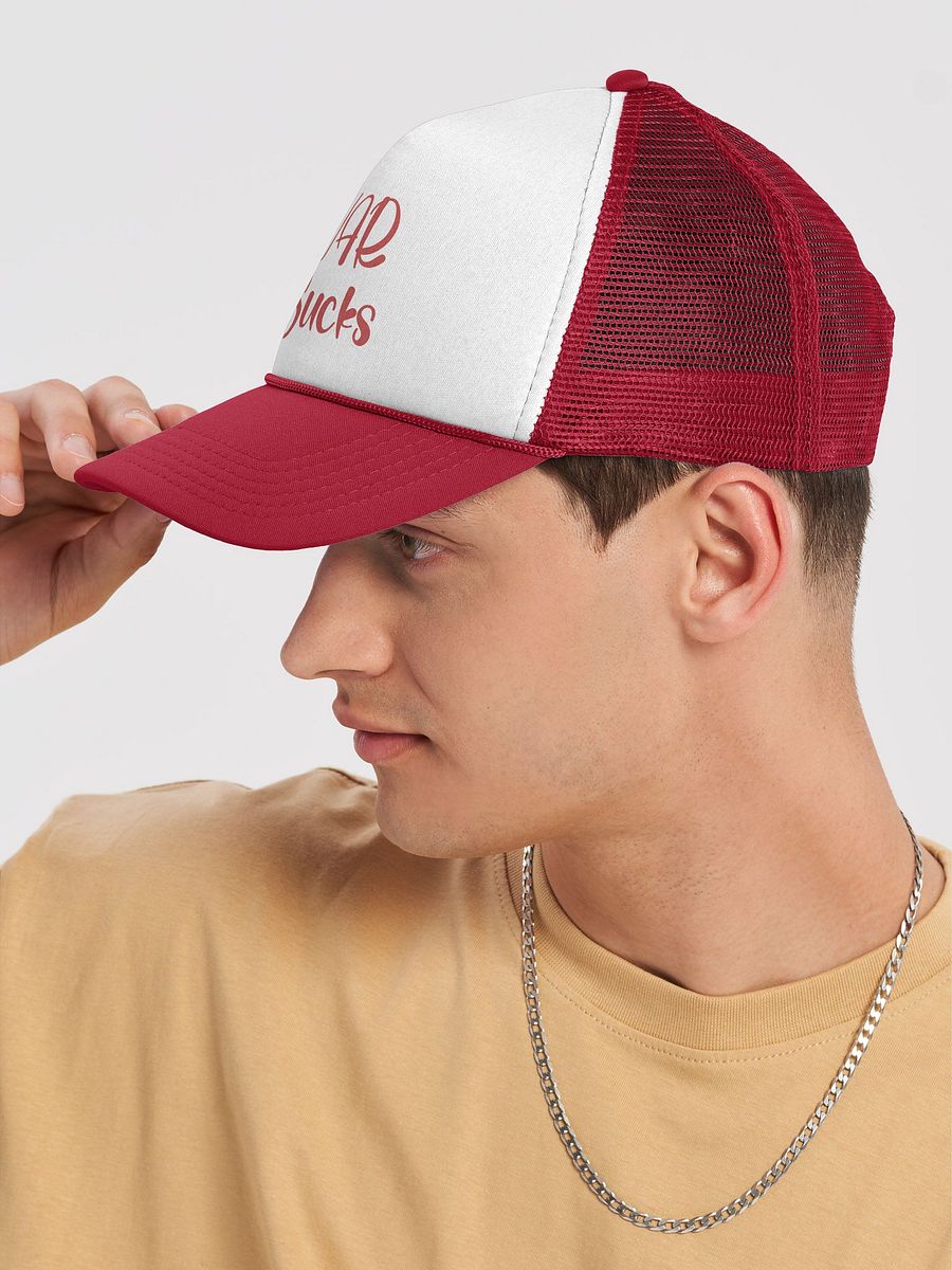 Rebel Red Cursive Trucker Hat product image (13)