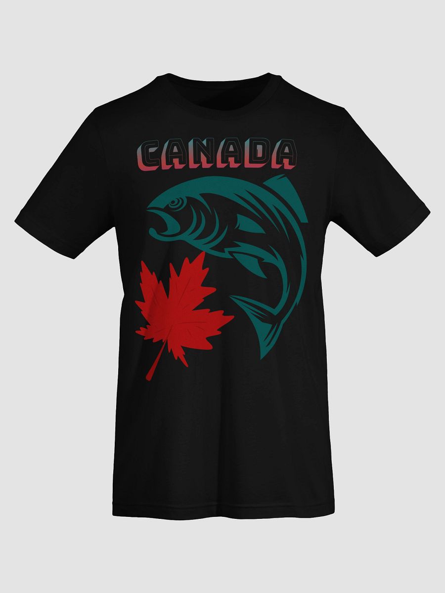 Canadian Maple Leaf and Fish Illustration T-Shirt product image (40)