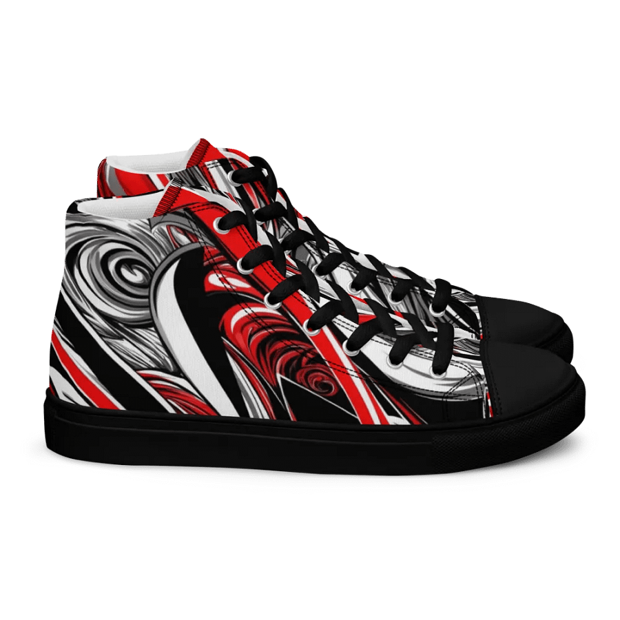 Red White Black Graffiti Design _ Calceonova Streetwear _ Woman High-Top Sneakers product image (3)