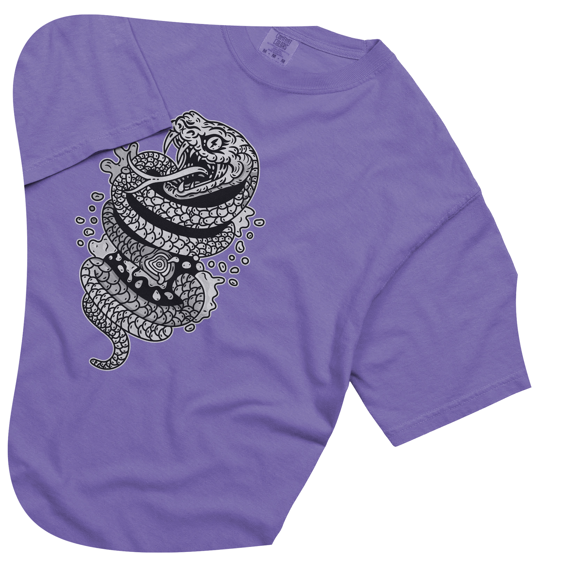 SNAKE SPLASH - Black and White Tee product image (1)