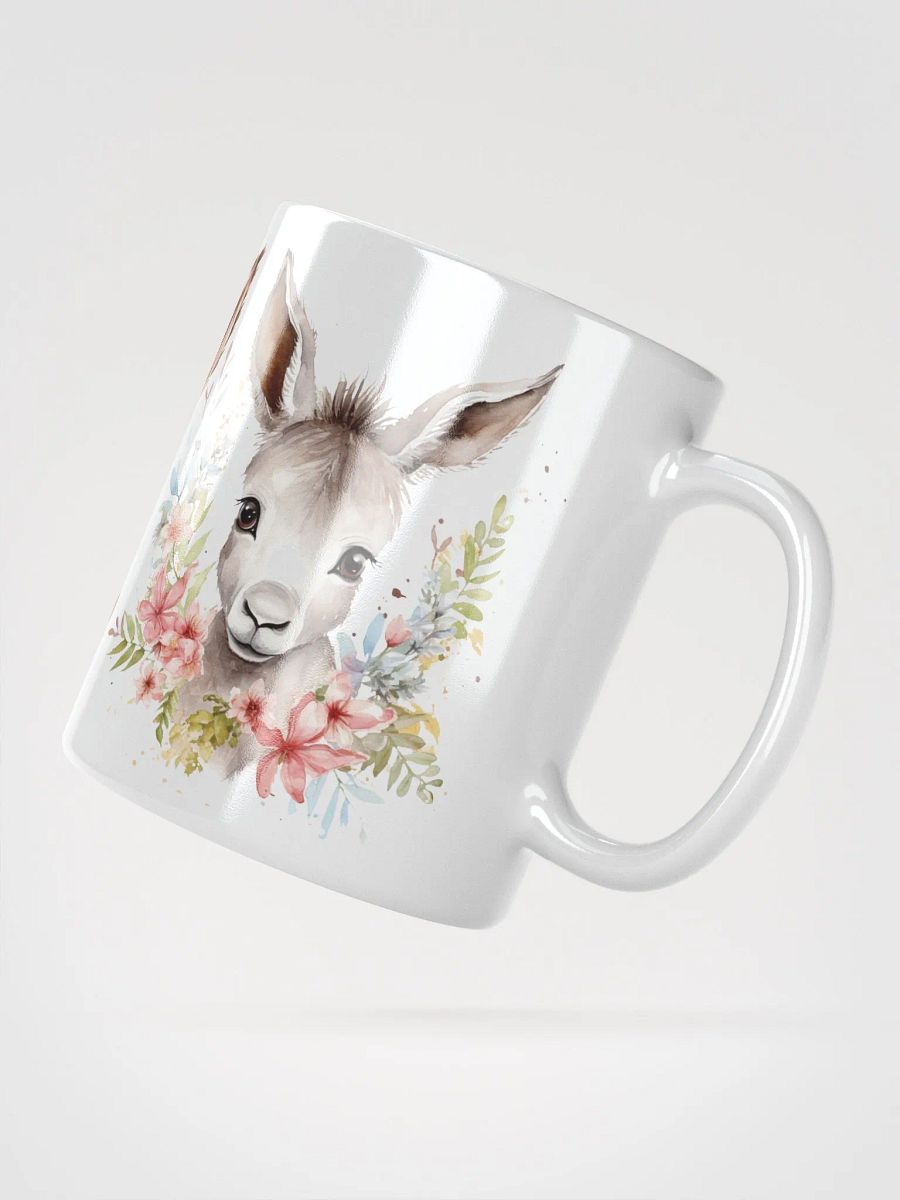 Floral Donkey Trio White Glossy Mug product image (5)