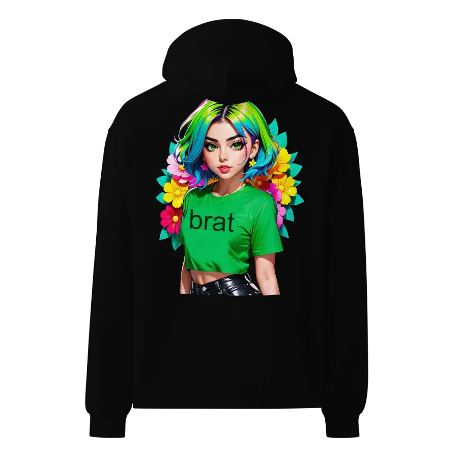 Brat - Premium Hoodie (Black) Brat Life - v1 (Back Printed Design) product image (1)
