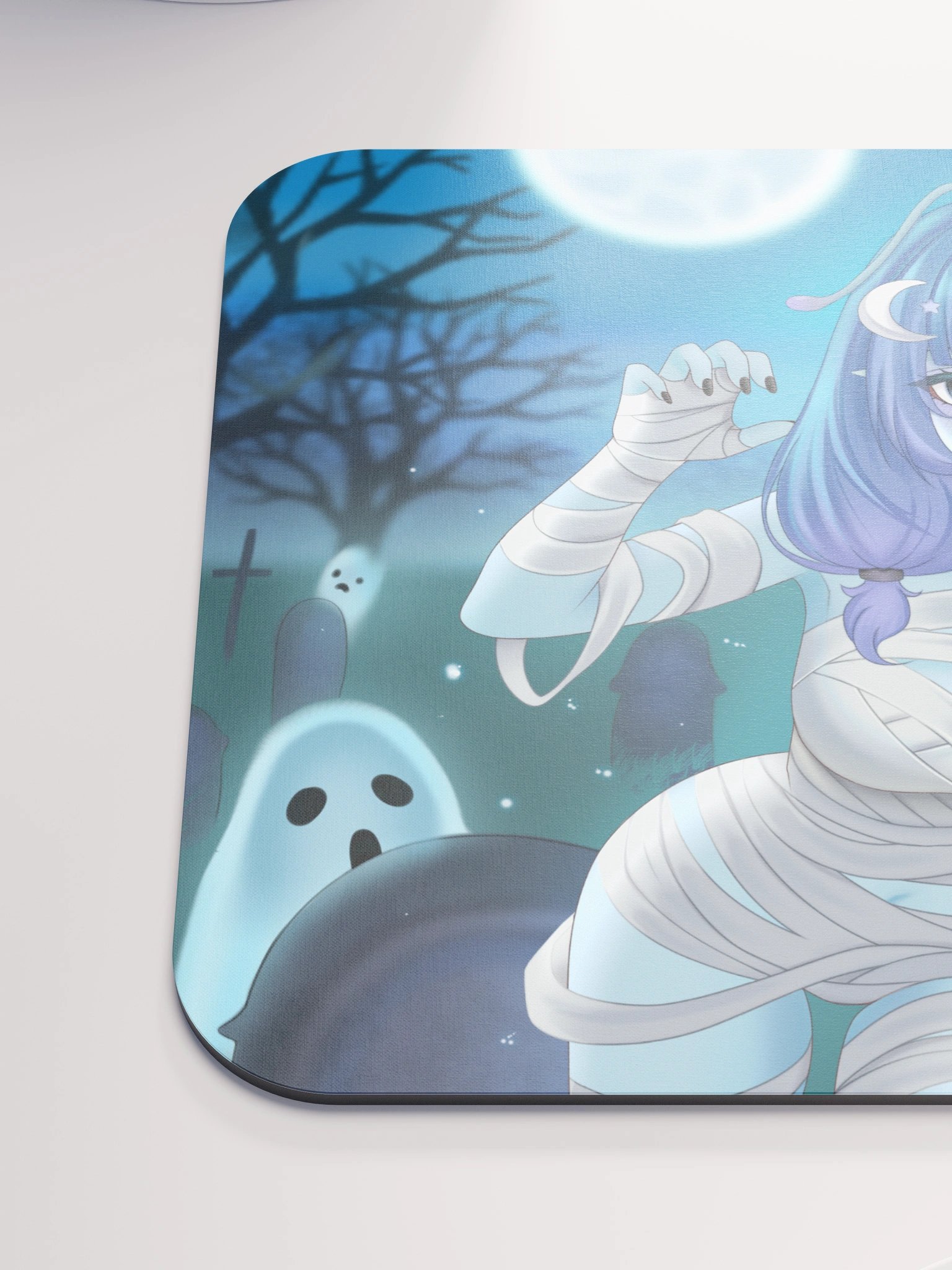 Starry Mummy Graveyard (Short Hair) Standard Flat Mouse Pad product image (6)