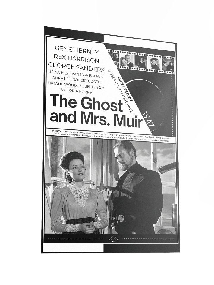 The Ghost and Mrs. Muir with Gene Tierney and Rex Harrison 1947 | Movie Poster | 12x18 Wall Art product image (2)
