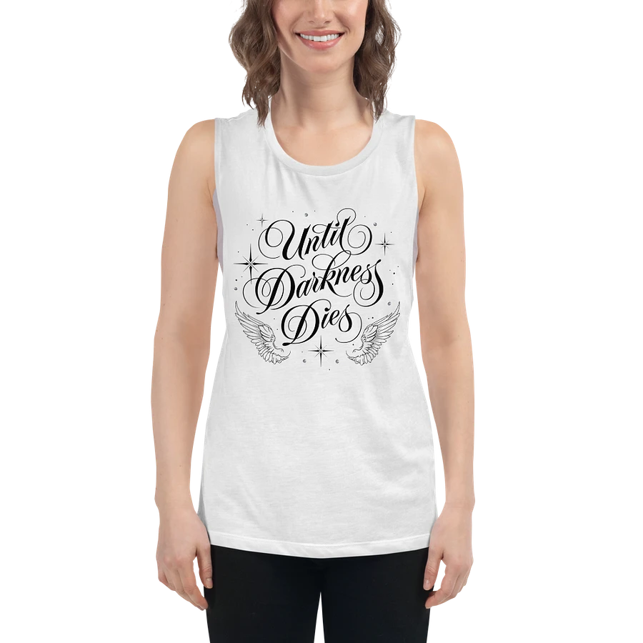 Until Darkness Dies (wings design) Bella+Canvas Women's Flowy Muscle Tank product image (51)